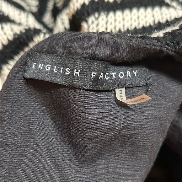 English Factory Striped Black and White Knit Top Sweater Size XS - Picture 4 of 8